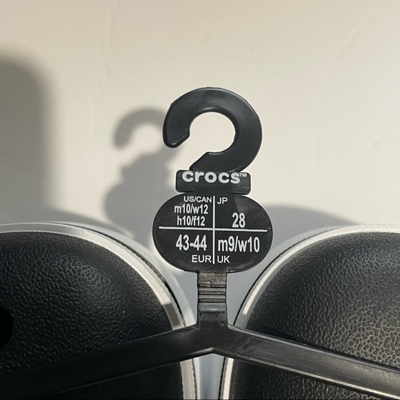 **LAST CHANCE- Crocband II Clog - Men's Sz 10/Women's Sz 12 Black & White - Picture 2 of 5